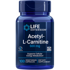 Acetyl-L-Carnitine 500 mg, 100 vegetarian capsules